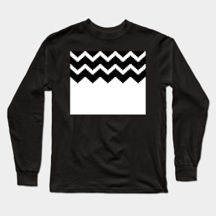 Zigzag geometric pattern - black and white. Long Sleeve T-Shirt